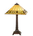 Meyda Tiffany - 255015 - Two Light Table Lamp - Diamond Band Mission - Mahogany Bronze