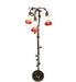 Meyda Tiffany - 255130 - Three Light Floor Lamp - Seafoam/Cranberry Pond Lily - Mahogany Bronze