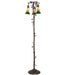 Meyda Tiffany - 255134 - Three Light Floor Lamp - Stained Glass Pond Lily - Mahogany Bronze