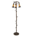 Meyda Tiffany - 255135 - Three Light Floor Lamp - Stained Glass Pond Lily - Mahogany Bronze