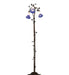 Meyda Tiffany - 255142 - Three Light Floor Lamp - Blue/White Pond Lily - Mahogany Bronze