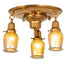 Meyda Tiffany - 255378 - Three Light Flushmount - Revival - Polished Brass