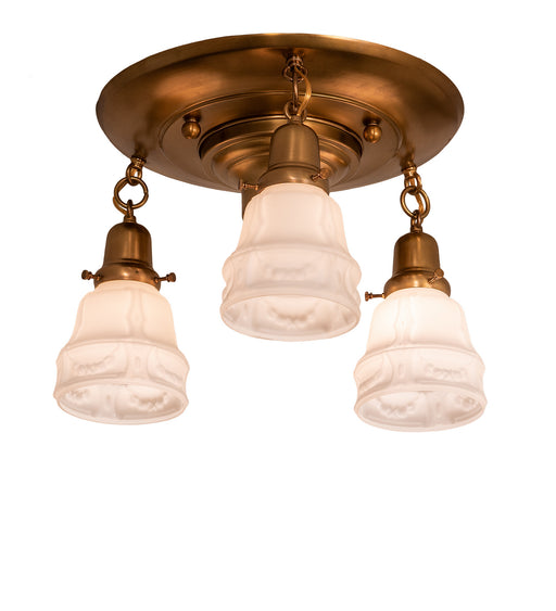 Meyda Tiffany - 255388 - Three Light Flushmount - Revival Garland - Polished Brass