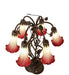 Meyda Tiffany - 255799 - Six Light Table Lamp - Seafoam/Cranberry Pond Lily - Mahogany Bronze