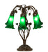 Meyda Tiffany - 255806 - Six Light Table Lamp - Green Pond Lily - Mahogany Bronze
