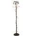 Meyda Tiffany - 66181 - Three Light Floor Lamp - White Pond Lily - Mahogany Bronze