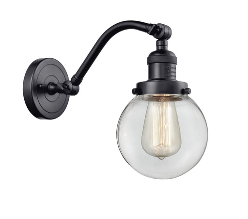 Innovations - 515-1W-BK-G202-6 - One Light Wall Sconce - Franklin Restoration - Matte Black