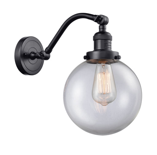 Innovations - 515-1W-BK-G202-8 - One Light Wall Sconce - Franklin Restoration - Matte Black