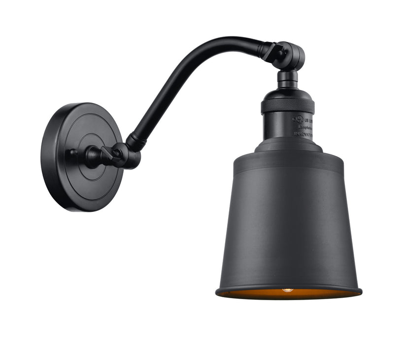 Innovations - 515-1W-BK-M9-BK - One Light Wall Sconce - Franklin Restoration - Matte Black