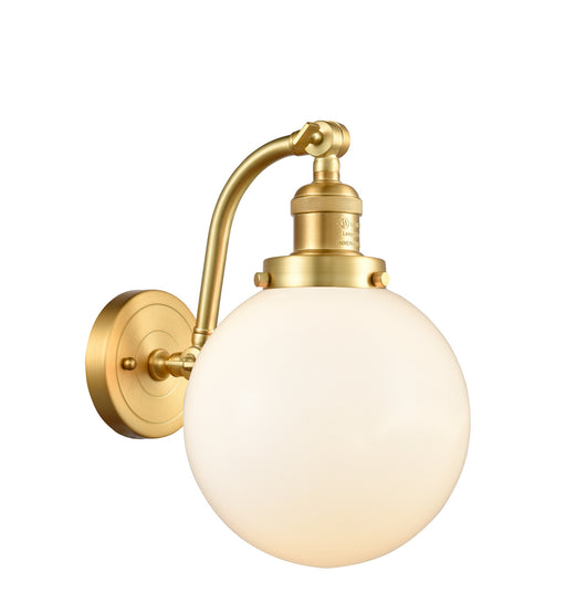 Innovations - 515-1W-SG-G201-8 - One Light Wall Sconce - Franklin Restoration - Satin Gold