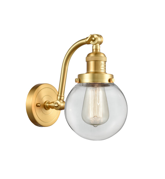 Innovations - 515-1W-SG-G202-6-LED - LED Wall Sconce - Franklin Restoration - Satin Gold