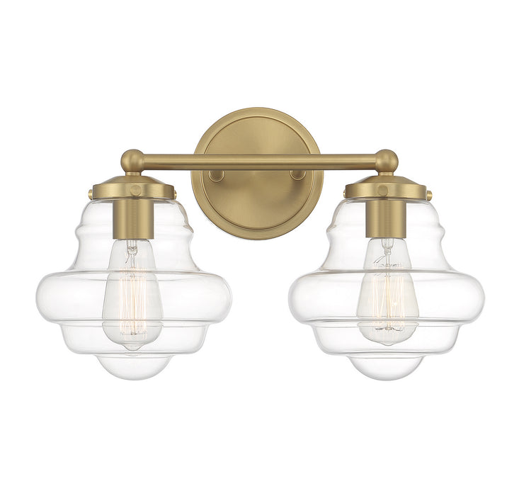 Meridian - M80072NB - Two Light Bathroom Vanity - Natural Brass