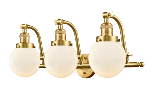 Franklin Restoration Three Light Bath Vanity Satin Gold
