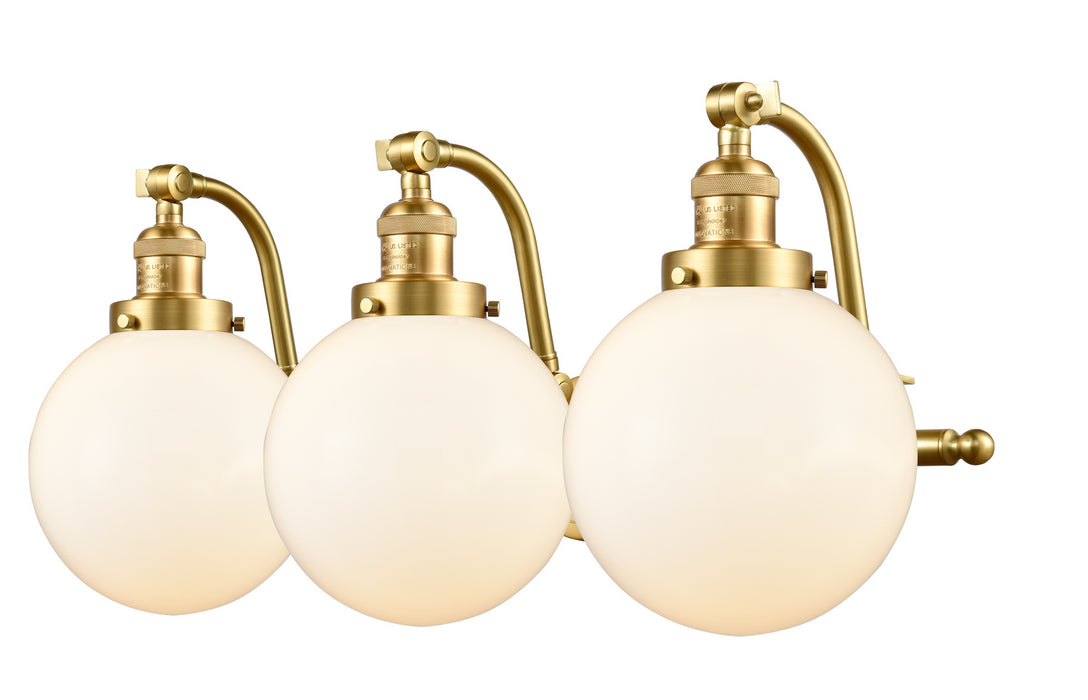 Innovations - 515-3W-SG-G201-8-LED - LED Bath Vanity - Franklin Restoration - Satin Gold