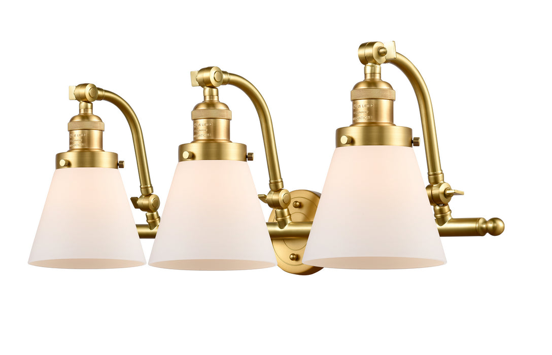 Innovations - 515-3W-SG-G61 - Three Light Bath Vanity - Franklin Restoration - Satin Gold