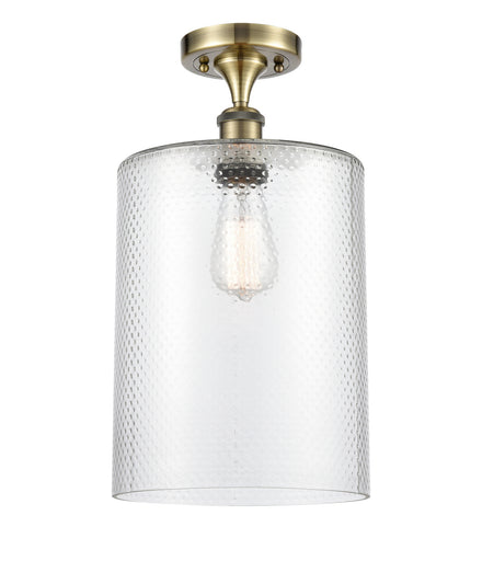 Ballston One Light Semi-Flush Mount Antique Brass