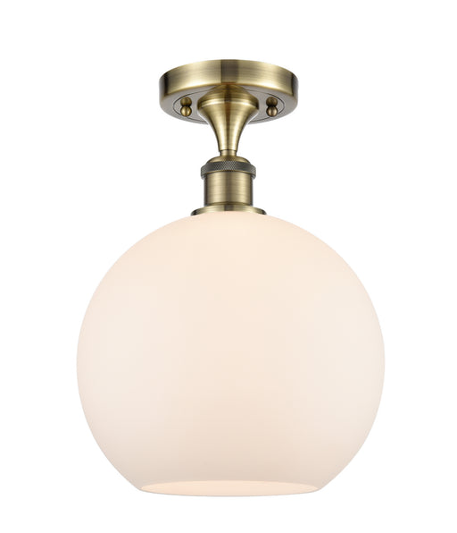 Innovations - 516-1C-AB-G121-10 - One Light Semi-Flush Mount - Ballston - Antique Brass