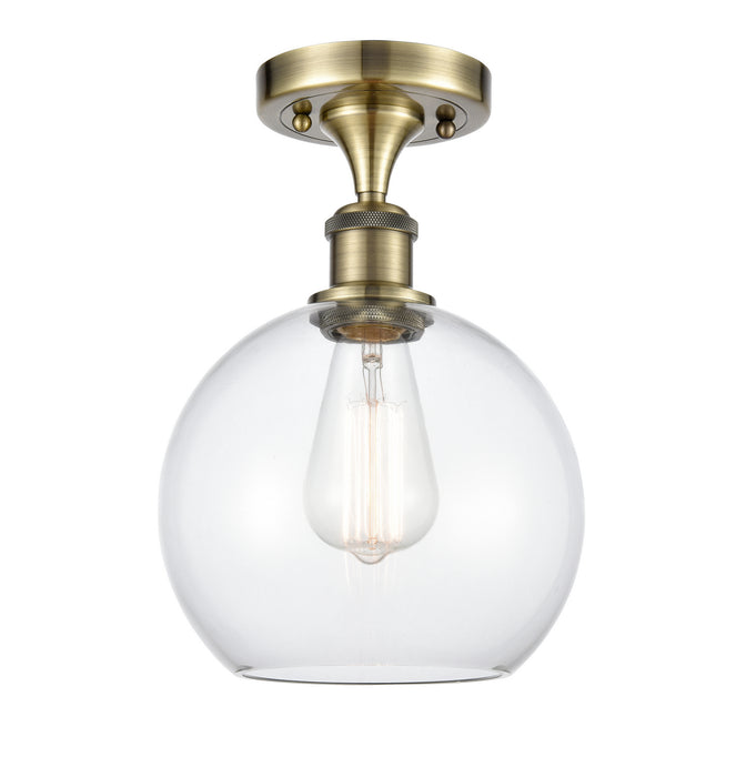 Innovations - 516-1C-AB-G122-8 - One Light Semi-Flush Mount - Ballston - Antique Brass