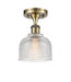Innovations - 516-1C-AB-G412 - One Light Semi-Flush Mount - Ballston - Antique Brass