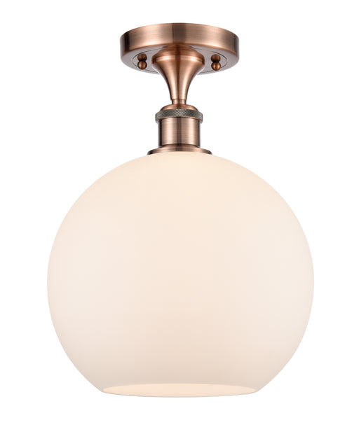 Innovations - 516-1C-AC-G121-10-LED - LED Semi-Flush Mount - Ballston - Antique Copper