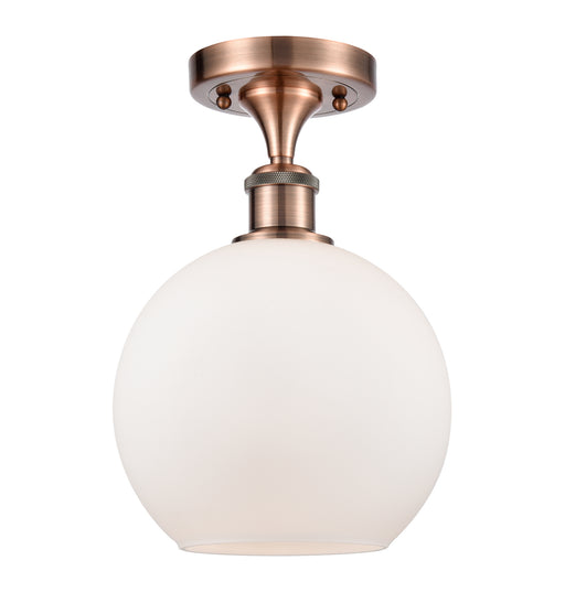 Innovations - 516-1C-AC-G121-8-LED - LED Semi-Flush Mount - Ballston - Antique Copper