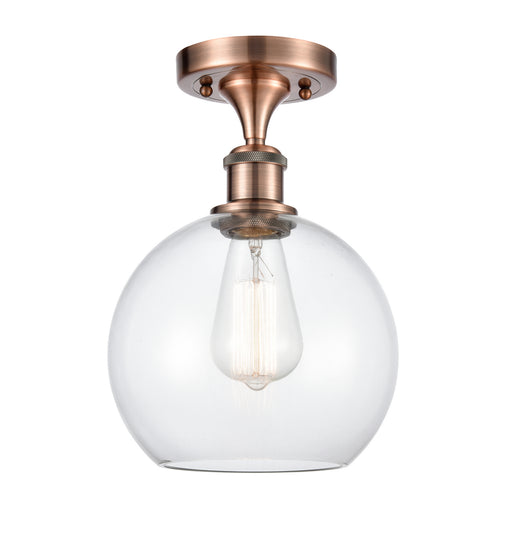 Innovations - 516-1C-AC-G122-8-LED - LED Semi-Flush Mount - Ballston - Antique Copper