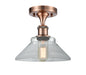 Innovations - 516-1C-AC-G132-LED - LED Semi-Flush Mount - Ballston - Antique Copper