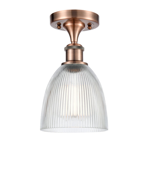 Innovations - 516-1C-AC-G382-LED - LED Semi-Flush Mount - Ballston - Antique Copper