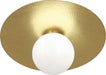 Robert Abbey - 9875 - LED Flushmount - Dal - Modern Brass w/White Glass Shade