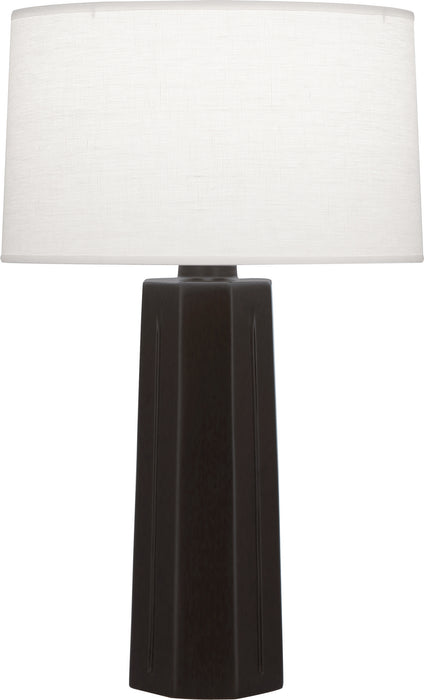 Robert Abbey - MCF60 - One Light Table Lamp - Mason - Matte Coffee Glazed w/Polished Nickel