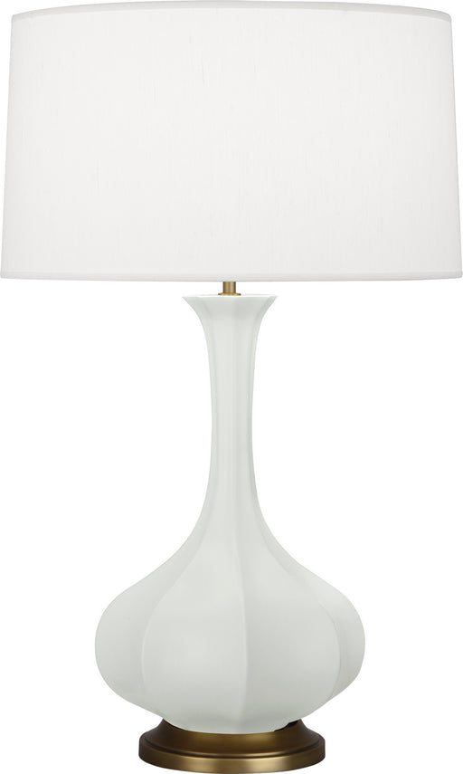 Robert Abbey - MCL94 - One Light Table Lamp - Pike - Matte Celadon Glazed w/Aged Brass
