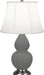 Robert Abbey - MCR12 - One Light Accent Lamp - Small Double Gourd - Matte Ash Glazed w/Antique Silver