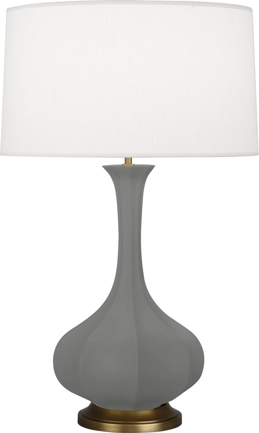 Robert Abbey - MCR94 - One Light Table Lamp - Pike - Matte Ash Glazed w/Aged Brass