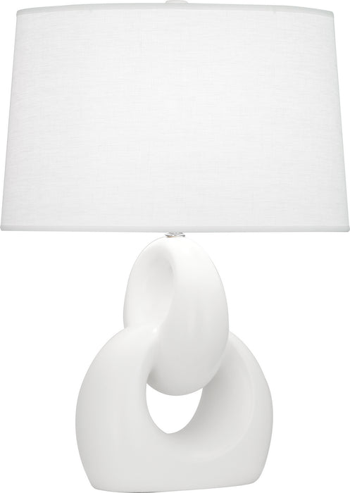 Robert Abbey - MLY81 - One Light Table Lamp - Fusion - Matte Lily Glazed w/Polished Nickel