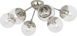 Robert Abbey - S1217 - Six Light Flushmount - Celeste - POLISHED NICKEL