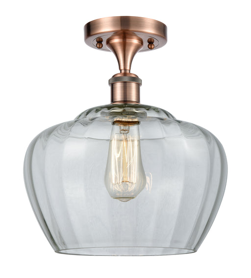 Innovations - 516-1C-AC-G92-L-LED - LED Semi-Flush Mount - Ballston - Antique Copper