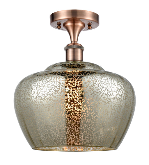 Innovations - 516-1C-AC-G96-L - One Light Semi-Flush Mount - Ballston - Antique Copper