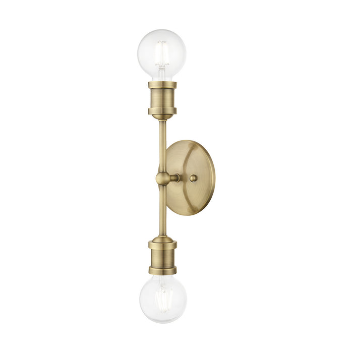 Livex Lighting - 14422-01 - Two Light Vanity Sconce - Lansdale - Antique Brass