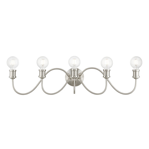 Livex Lighting - 16575-91 - Five Light Vanity Sconce - Lansdale - Brushed Nickel
