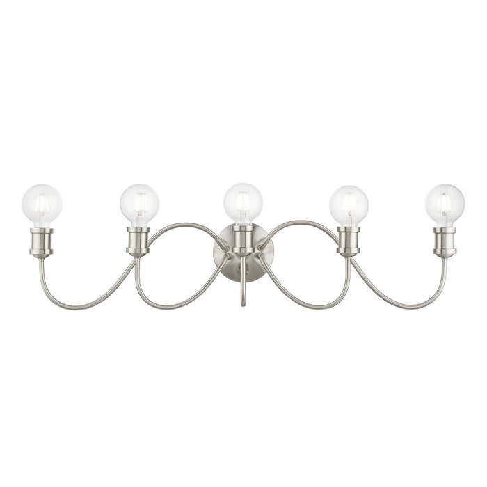 Livex Lighting - 16575-91 - Five Light Vanity Sconce - Lansdale - Brushed Nickel