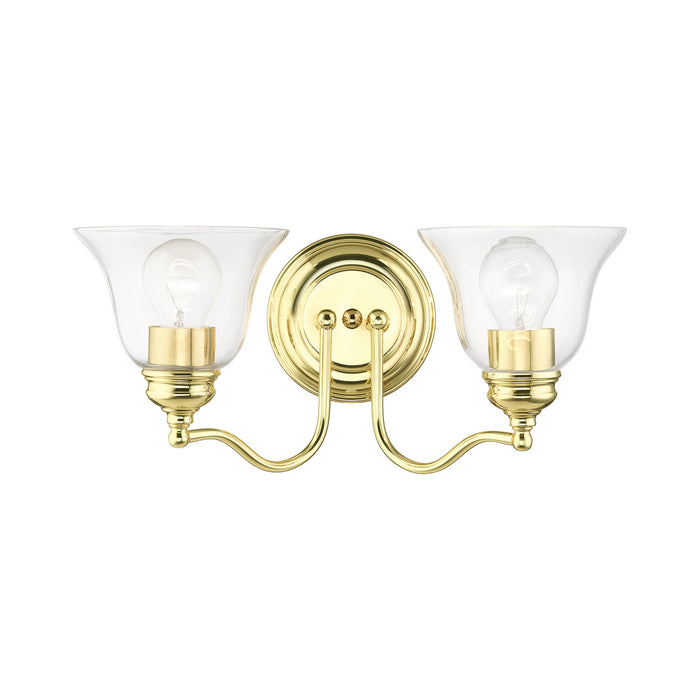 Livex Lighting - 16932-02 - Two Light Vanity Sconce - Moreland - Polished Brass