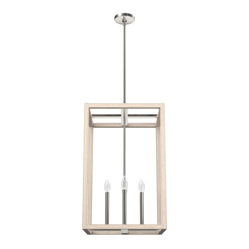Hunter - 19695 - Four Light Pendant - Squire Manor - Brushed Nickel