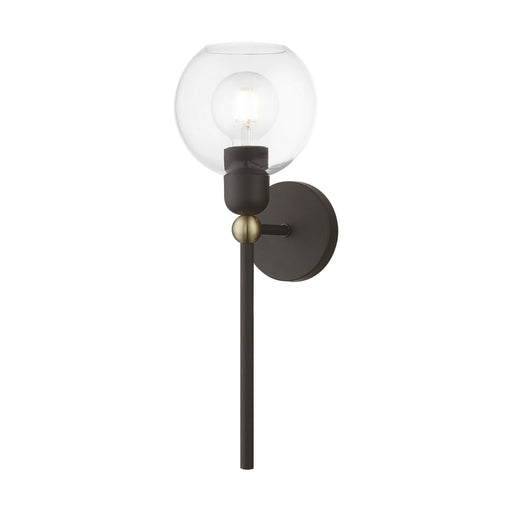 Livex Lighting - 16971-07 - One Light Wall Sconce - Downtown - Bronze with Antique Brass