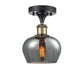 Innovations - 516-1C-BAB-G93-LED - LED Semi-Flush Mount - Ballston - Black Antique Brass