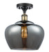 Innovations - 516-1C-BAB-G93-L-LED - LED Semi-Flush Mount - Ballston - Black Antique Brass