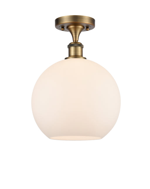 Innovations - 516-1C-BB-G121-10 - One Light Semi-Flush Mount - Ballston - Brushed Brass
