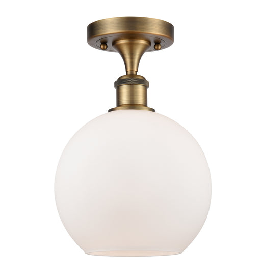 Innovations - 516-1C-BB-G121-8 - One Light Semi-Flush Mount - Ballston - Brushed Brass