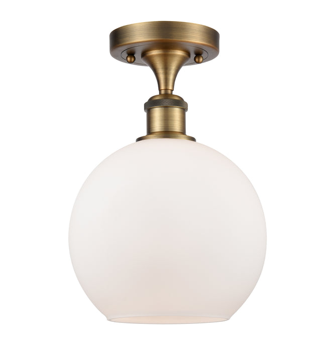 Innovations - 516-1C-BB-G121-8-LED - LED Semi-Flush Mount - Ballston - Brushed Brass