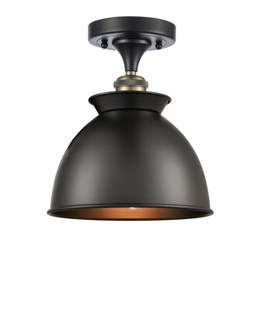 Innovations - 516-1C-BAB-M14-BK - One Light Semi-Flush Mount - Ballston - Black Antique Brass