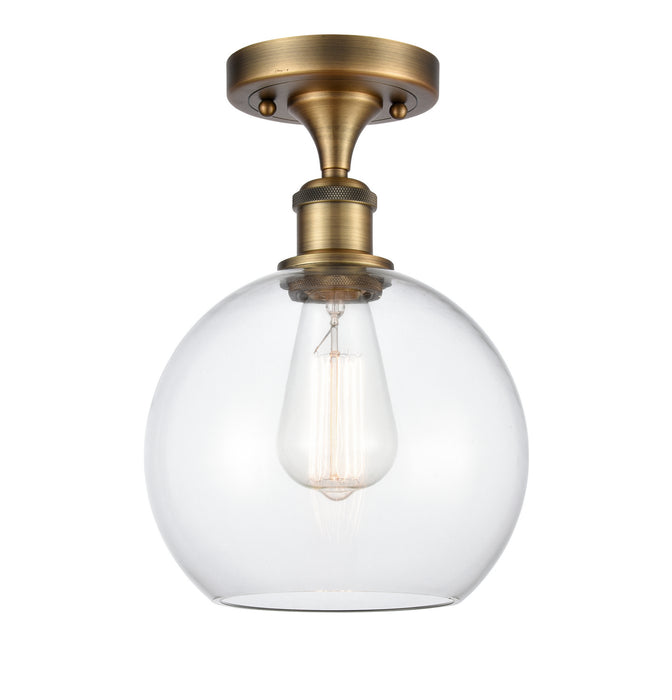 Innovations - 516-1C-BB-G122-8 - One Light Semi-Flush Mount - Ballston - Brushed Brass